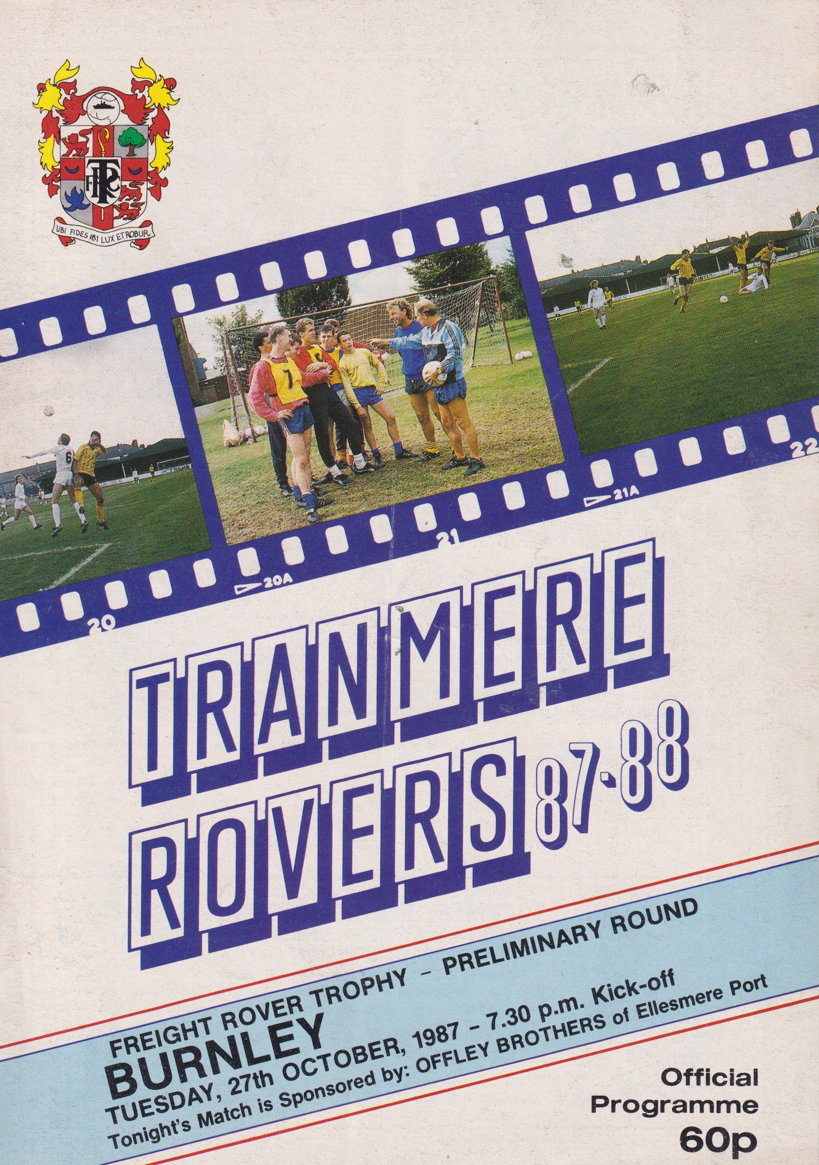 Tranmere Rovers v Burnley match programme